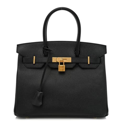 HERMES Epsom Birkin 30 Black 1312517 